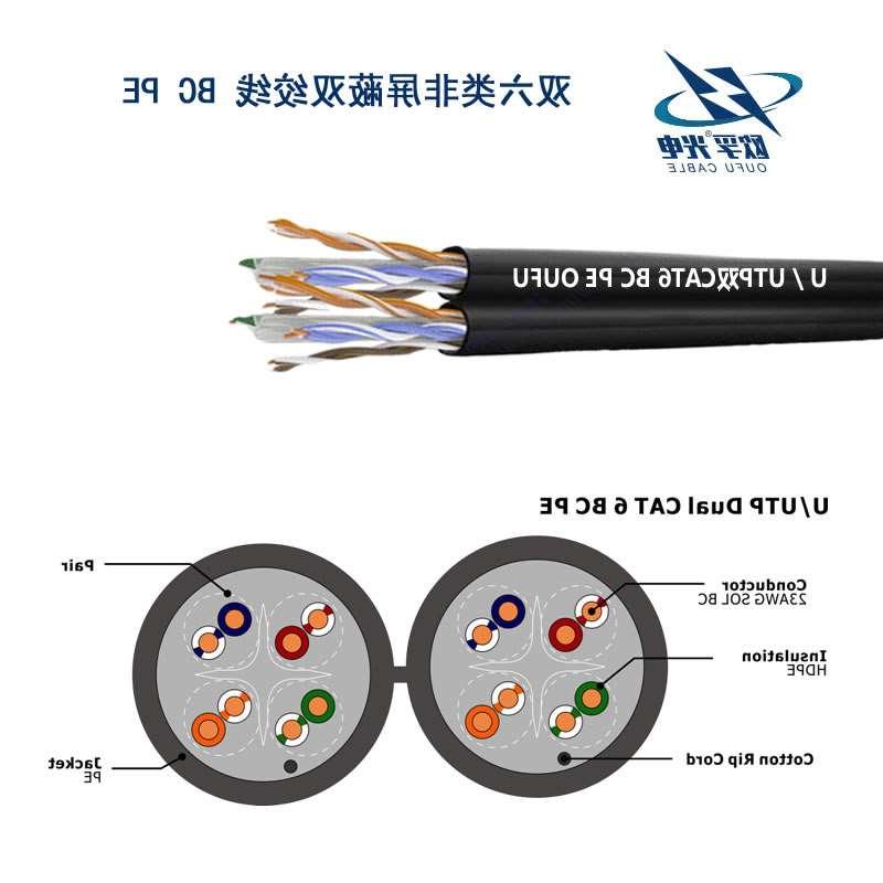 花莲县U/UTP6类双4对非屏蔽室外电缆(23AWG)