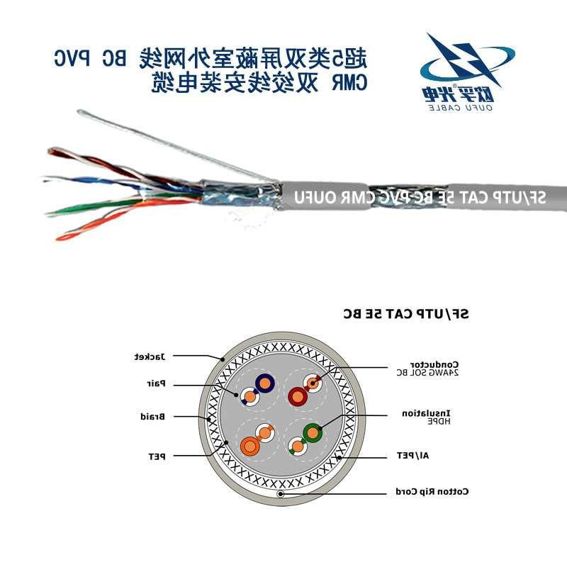 崇左市SF / UTP CAT 5E BC PVC CMR双绞线安装电缆